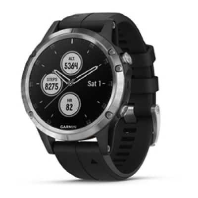 Garmin Fenix 5 Plus Silver With Black Band