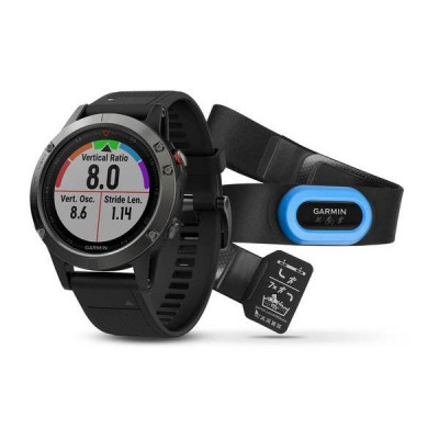 Garmin Fenix 5 Svart Sapphire Med Svart Armband Performer Bundle
