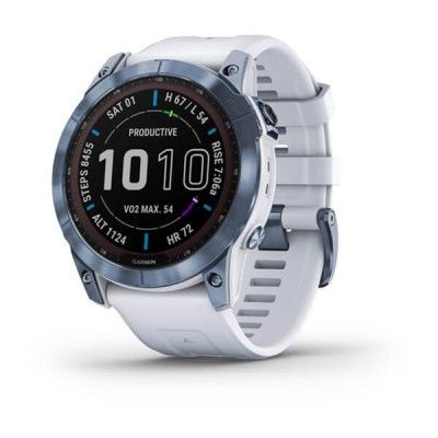 Garmin Fenix 7X Sapphire Solar, Whitestone/Ti W/Silcone Band