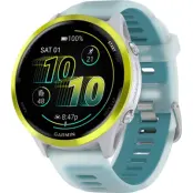 Garmin Forerunner 570 Amoled 47 mm Pulsklocka Whitestone/Amp Yellow