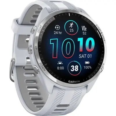 Garmin Forerunner 965 Pulsklocka Whitestone/Powder Gray