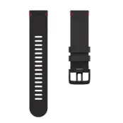 Polar Wrist Band 22Mm Leather Black/Red M/L