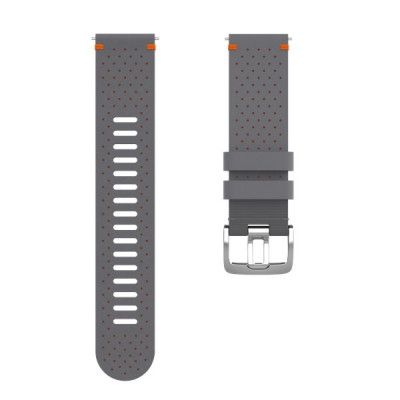 Polar Wrist Band 22Mm Leather Grey/Orange M/L