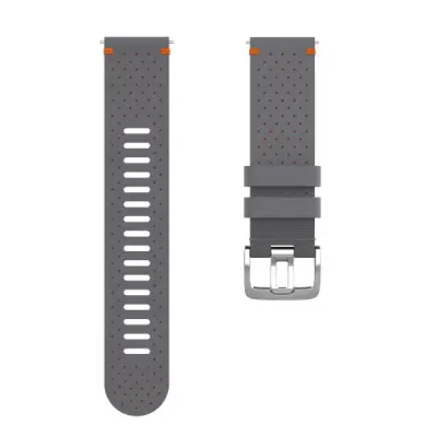 Polar Wrist Band 22Mm Leather Grey/Orange M/L