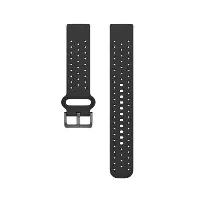 Polar Wristband 20Mm Silicone Black/Grey S-L