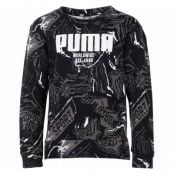 Alpha Aop Crew Fl B, Puma Black, 128,  Puma