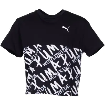 Alpha Aop Tee G, Puma Black, 104,  T-Shirts