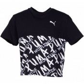 Alpha Aop Tee G, Puma Black, 128,  Puma