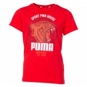 Alpha Graphic Tee B, High Risk Red, 140,  Puma