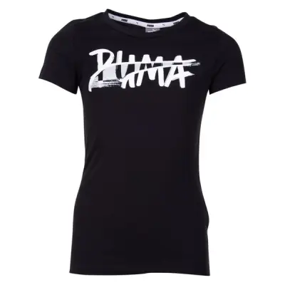 Alpha Logo Tee G, Puma Black, 152,  Puma