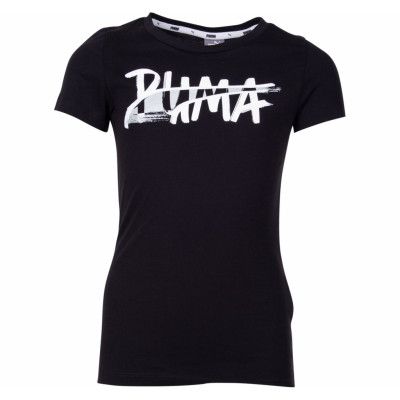 Alpha Logo Tee G, Puma Black, 176,  Puma