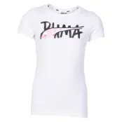 Alpha Logo Tee G, Puma White, 116,  Puma