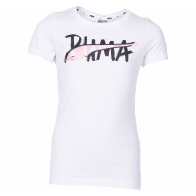 Alpha Logo Tee G, Puma White, 116,  Puma