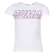 Alpha Logo Tee G, Puma White, 128,  Puma