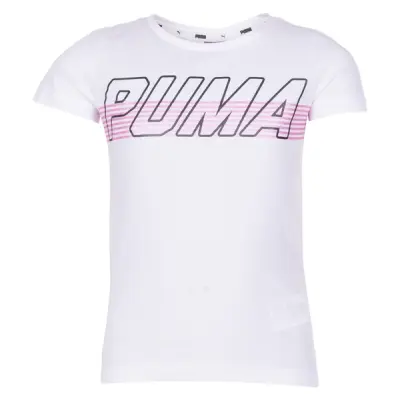 Alpha Logo Tee G, Puma White, 152,  Puma