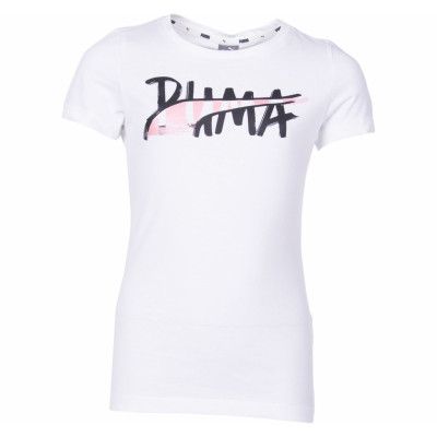 Alpha Logo Tee G, Puma White, 176,  Puma