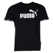 Amplified Big Logo Tee, Cotton Black, S,  Puma