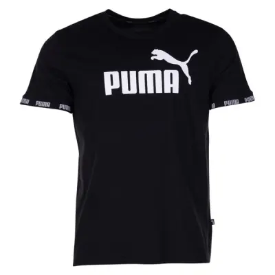 Amplified Big Logo Tee, Cotton Black, S,  Puma