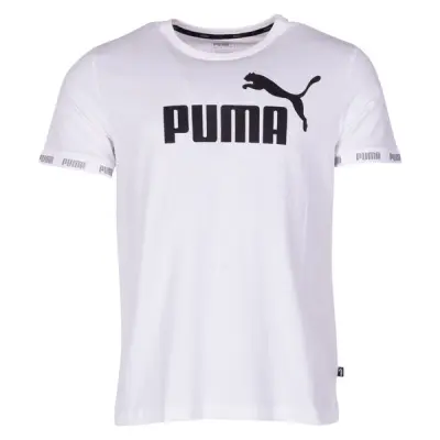 Amplified Big Logo Tee, Puma White, Xxl,  Puma