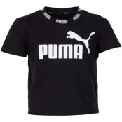 Amplified Cropped Tee, Cotton Black, S,  Puma