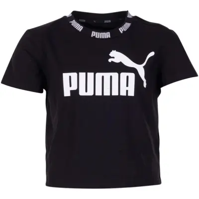 Amplified Cropped Tee, Cotton Black, S,  Puma