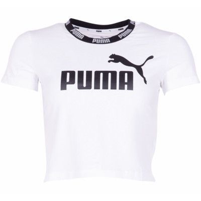 Amplified Cropped Tee, Puma White, Xl,  Puma