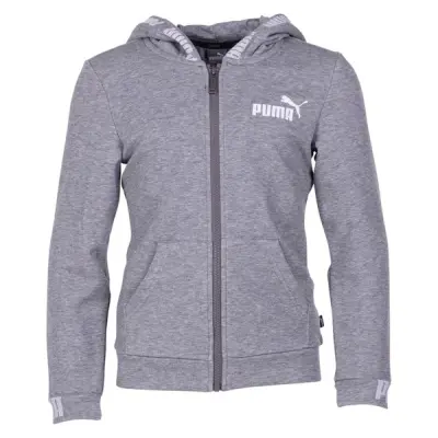 Amplified Hooded Jacket B, Medium Gray Heather, 140,  Puma