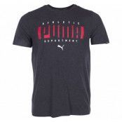 Athletic Tee, Dark Gray Heather, L,  Puma