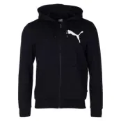 Big Logo Fz Hoody, Cotton Black, S,  Puma