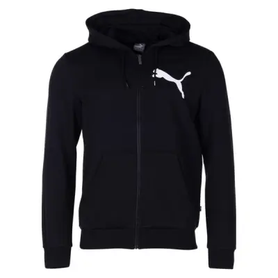 Big Logo Fz Hoody, Cotton Black, S,  Puma