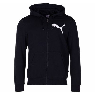 Big Logo Fz Hoody, Cotton Black, Xxl,  Puma