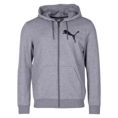 Big Logo Fz Hoody, Medium Gray Heather, L,  Puma