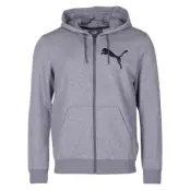 Big Logo Fz Hoody, Medium Gray Heather, S,  Puma