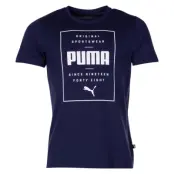 Box Puma Tee, Peacoat, L,  Puma