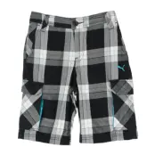 Boys Beach Check Walkshorts, Black, 164,  Puma