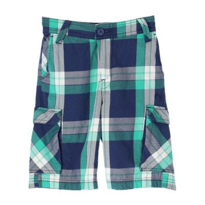 Boys Beach Check Walkshorts, Green, 152,  Vardagsshorts