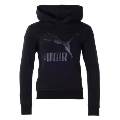 Classics Logo Hoodie G, Puma Black, 110,  Hoodies