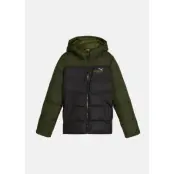 Colourblock Polyball Hooded Ja, Puma Black-Myrtle, 164,  Vinterjackor
