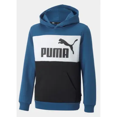 Ess+ Colorblock Hoodie Fl B, Lake Blue, 152,  Hoodies