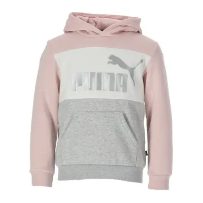 Ess+ Colorblock Hoodie Fl B, Lotus-Silver, 140,  Puma