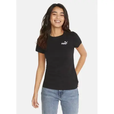 Ess+ Embroidery Tee, Puma Black, L,  T-Shirts