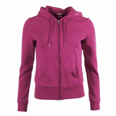 Ess Hooded Sweat Jacket, Fleec, Fuchsia, L,  Puma