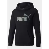 Ess+ Logo Hoodie Fl G, Puma Black, 164, Hoodies