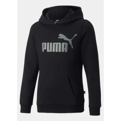 Ess+ Logo Hoodie Fl G, Puma Black, 164,  Hoodies
