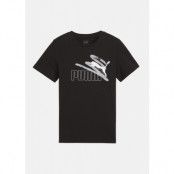 Ess+ Logo Lab Summer Tee B, Puma Black, 128,  T-Shirts