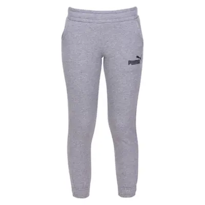 Ess Logo Sweat Pants Fl Cl B, Medium Gray Heather, 128,  Puma