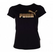 Ess+ Metallic Tee, Puma Black-Gold, L,  Puma