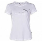 Ess+ Metallic Tee, Puma White-Silver, L,  Puma