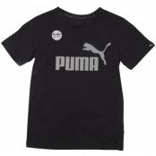 Ess No.1 Tee, Cotton Black-Reflective, 164,  Puma