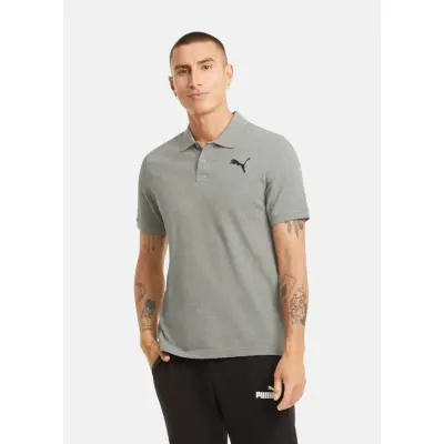 Ess Pique Polo, Medium Gray Heather-Cat, S,  Piketröjor